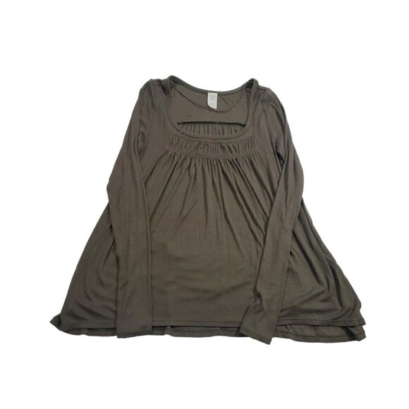 Free People Pleated Women's Long Sleeved Brown Shirt Size S - Picture 2 of 9